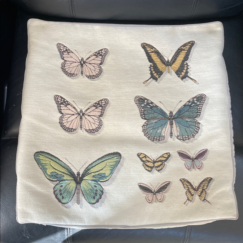 IOSIS PARIS Butterfly Pillow Case with Soft Plus Down Pillow Included